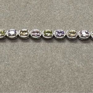 Elegant Multi-Color Gemstone Bracelet
